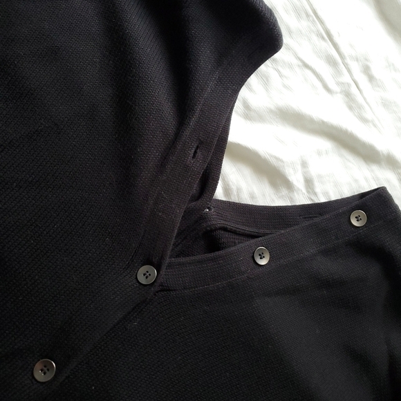 Kate Spade Saturday Knit Front to Back Button Up Cardigan Sweater - Black - Picture 2 of 11